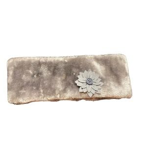 NWT Jack Murphy Kingston Town Headband M-L Day Gray Fleece Floral Winter Modern